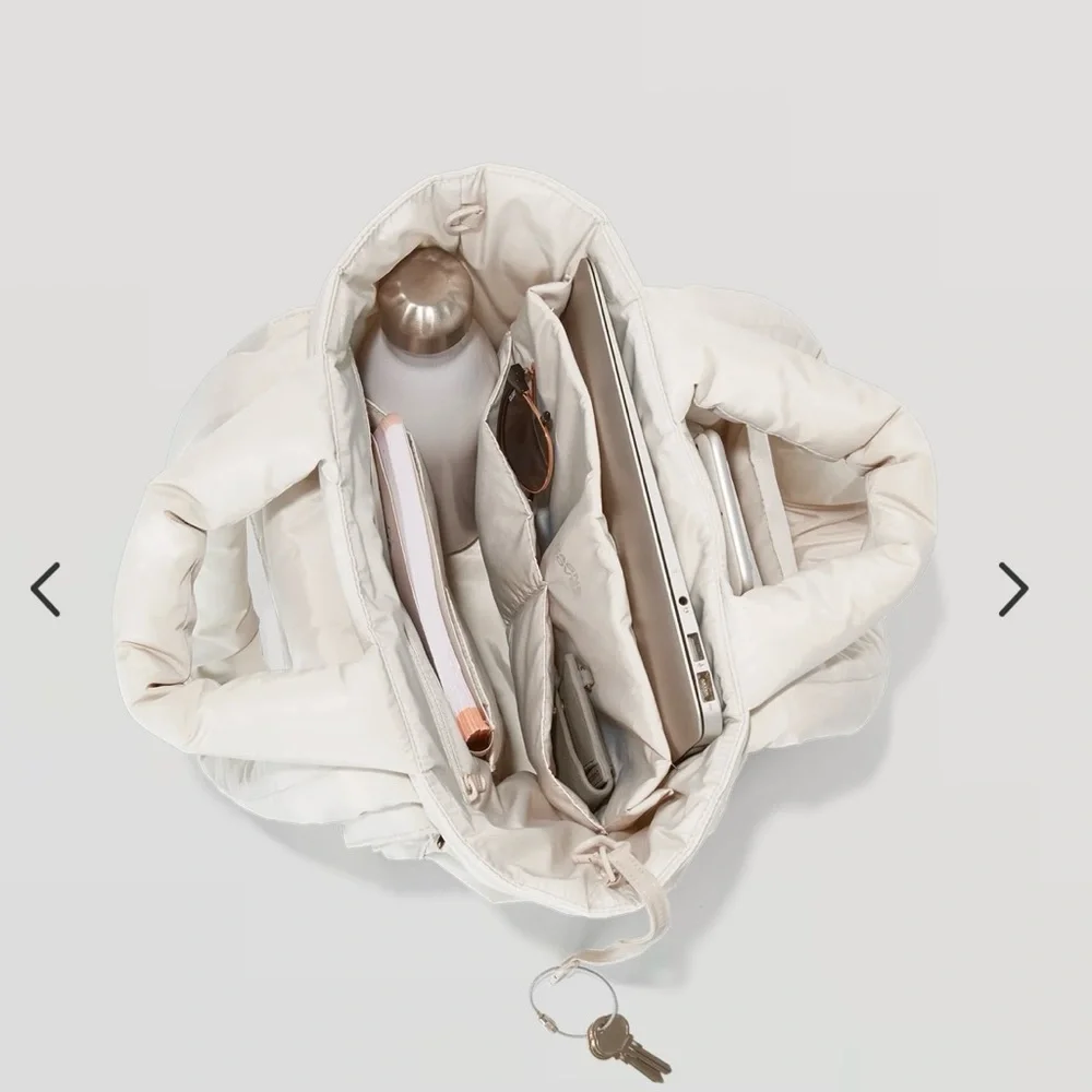 Dagne Dover Brown Puffer Tote Bag - Picture 9 of 10